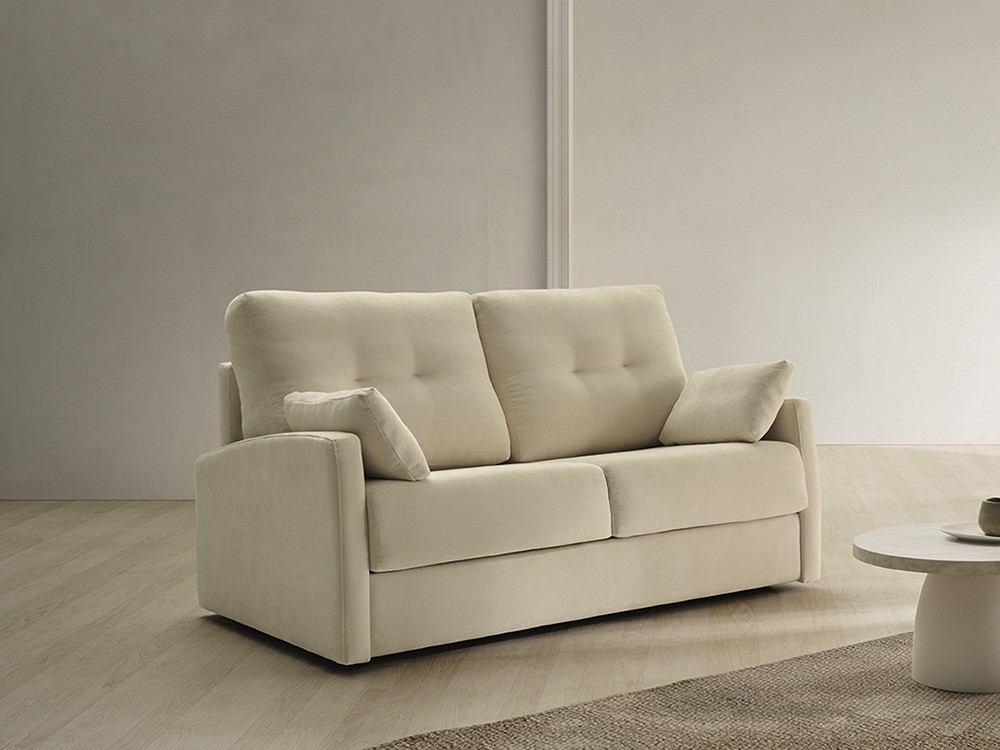 Sofá cama de ancho reducido con sistema de apertura semi-italiano y colchón de 12cm de grosor Dana de Mopal - 1