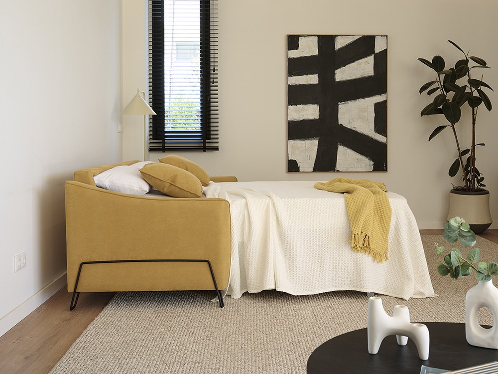 Sofá cama con sistema de apertura italiana y colchón de 18cm de grosor Adela de Mopal - 2