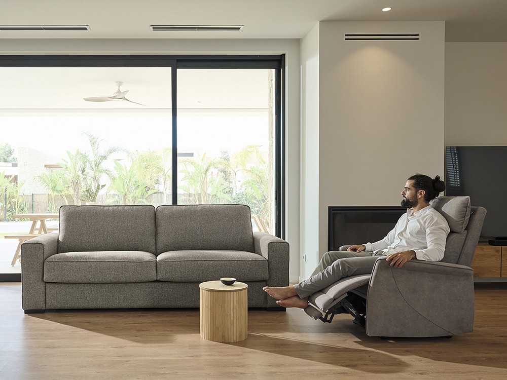 Sofá cama de apertura italiana y colchón de 18cm de grosor Dunia de Mopal - 4