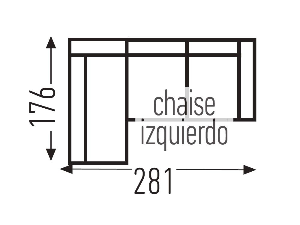 Sofá cama con Chaiselongue Crono