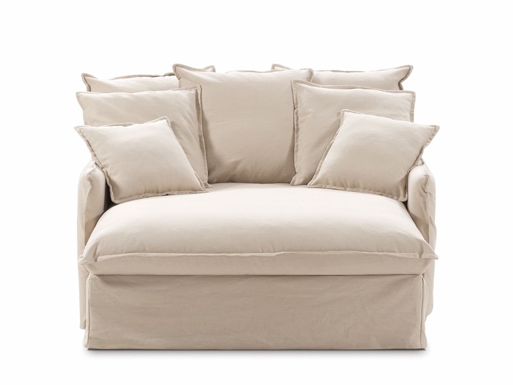 Sofá tapizado en lino Cotton de Bobbio - 7