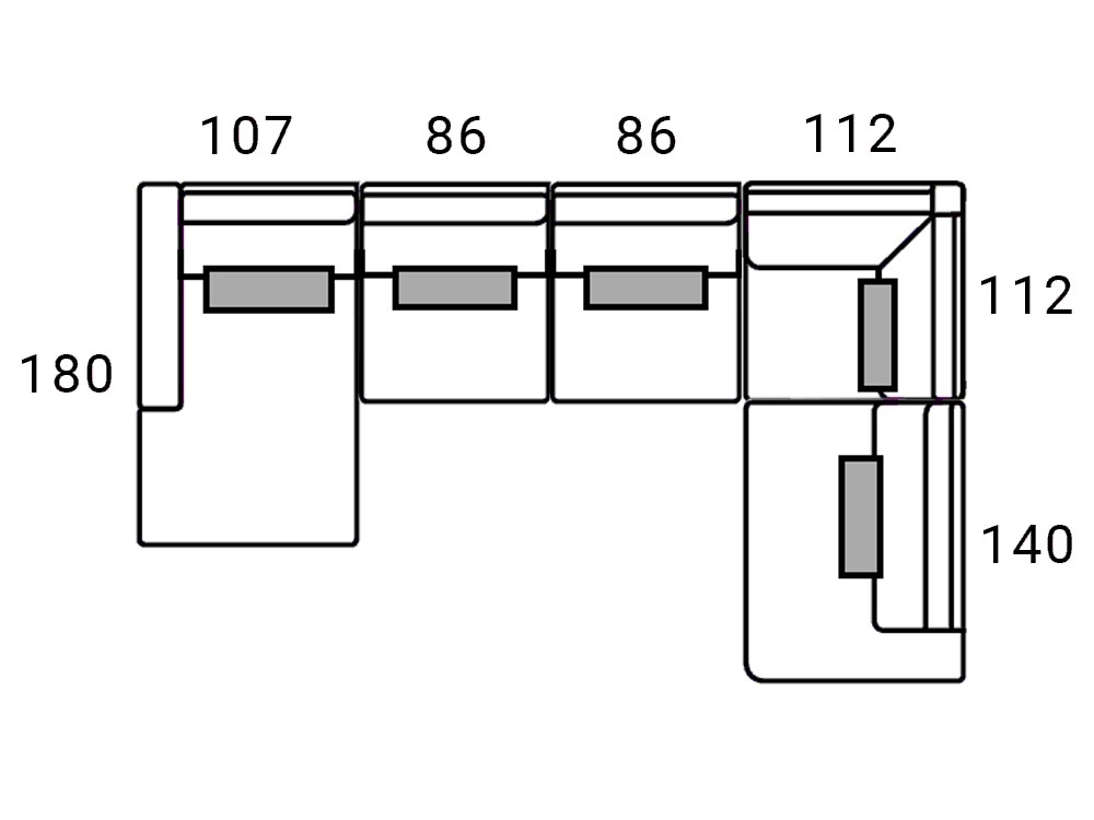 Sofá rinconera Adagio de Bobbio - 4