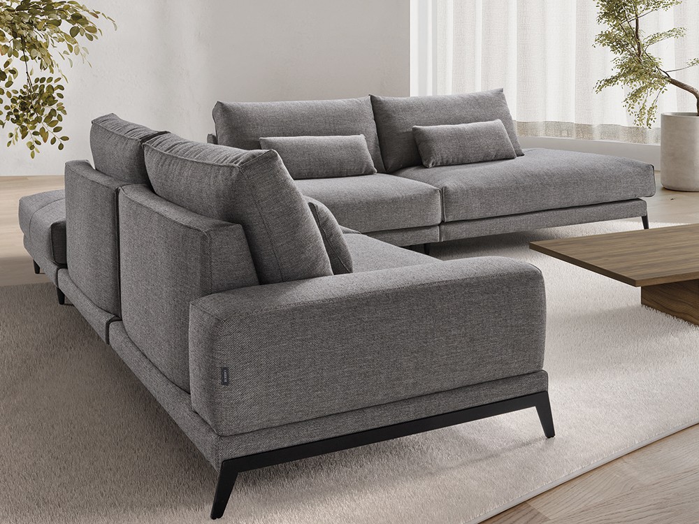 Sofá rinconera tapizado en textil Beatrice de Bobbio - 6