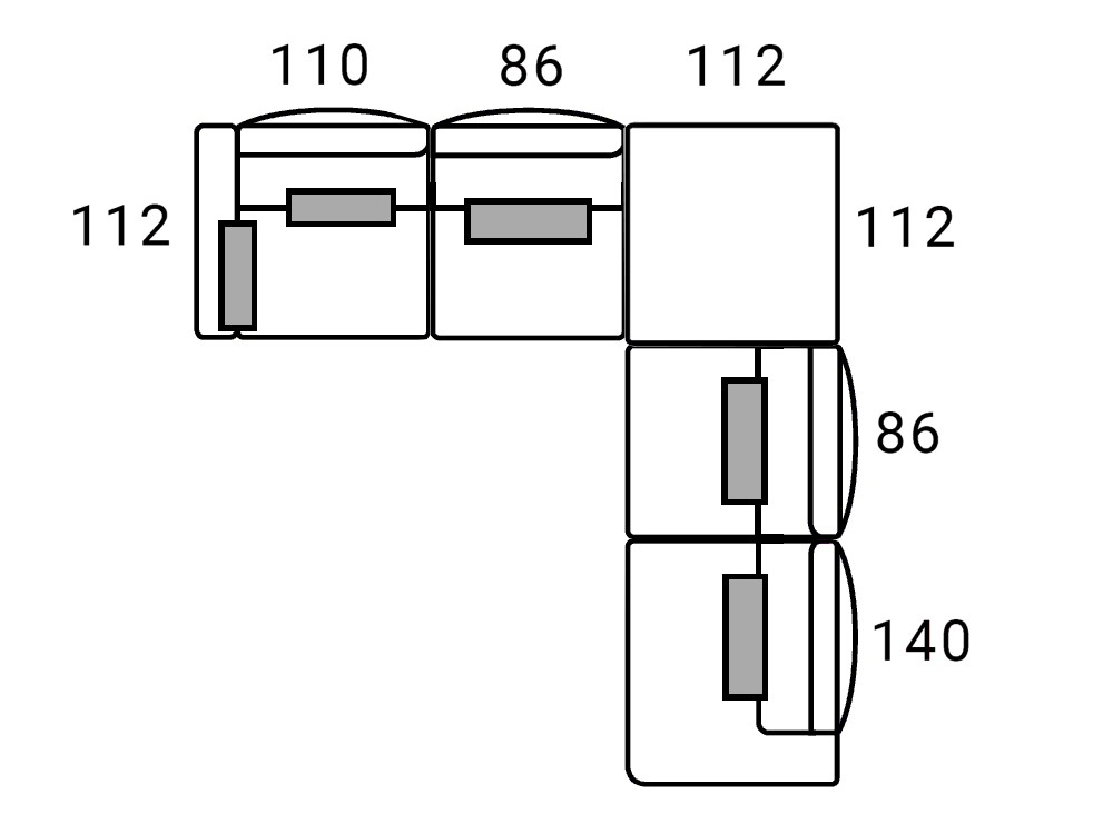 Sofá rinconera tapizado en textil Beatrice de Bobbio - 10