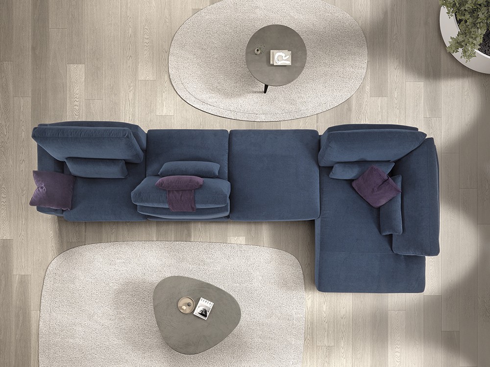 Sofá con chaiselongue Paula de Bobbio - 3
