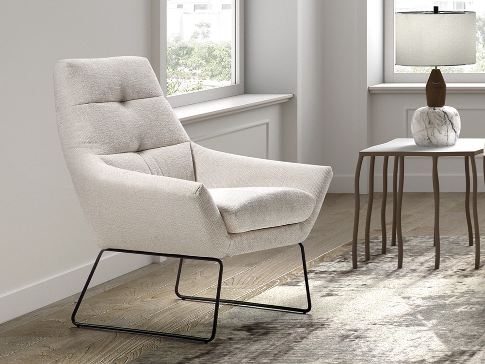 Sillón Sira con pata varilla negra de Bobbio - 1