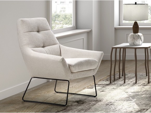 Sillón Sira con pata varilla negra de Bobbio - 1