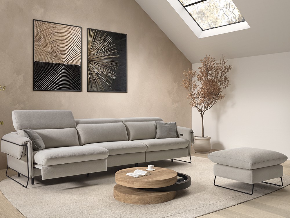 Sofá fijo, deslizante o relax Elliot de Bobbio - 1