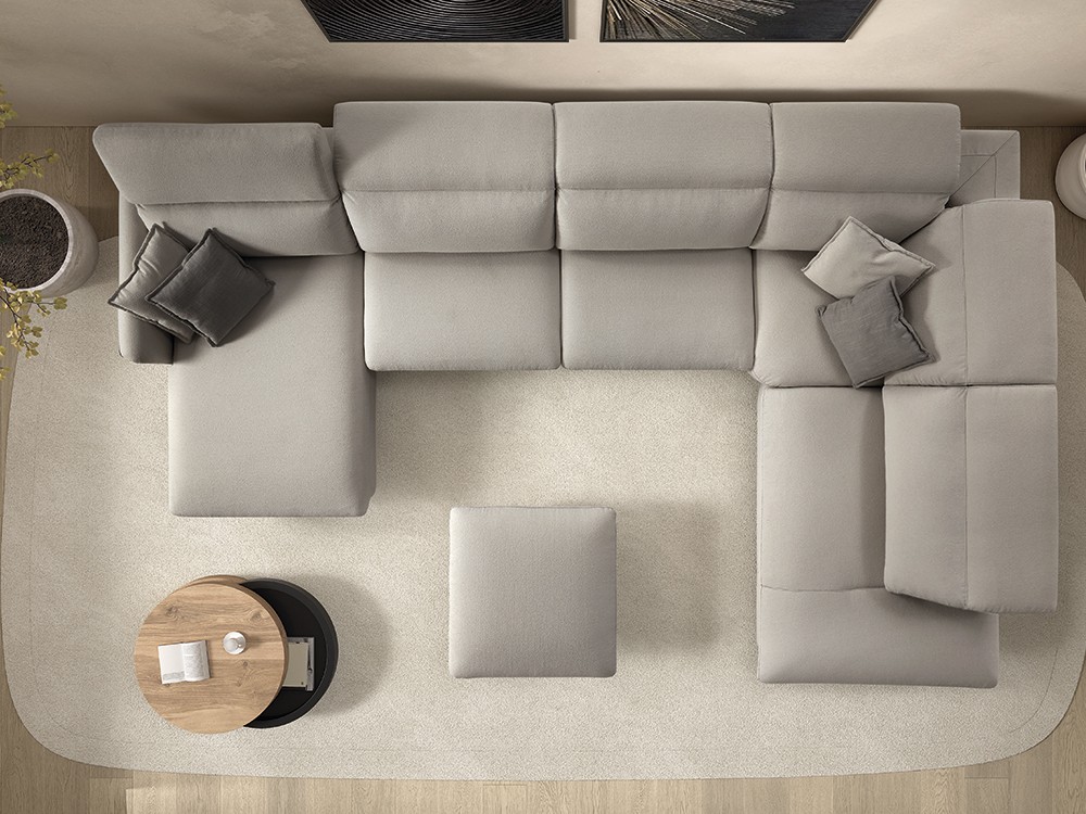 Sofá rinconera fijo, deslizante o relax Elliot de Bobbio - 2