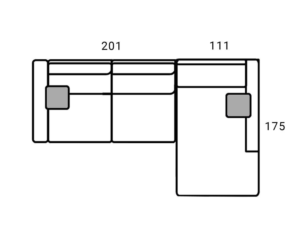 Sofá chaiselongue Zenit de Bobbio - 9
