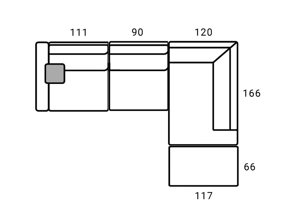 Sofá rinconera Zenit de Bobbio - 10