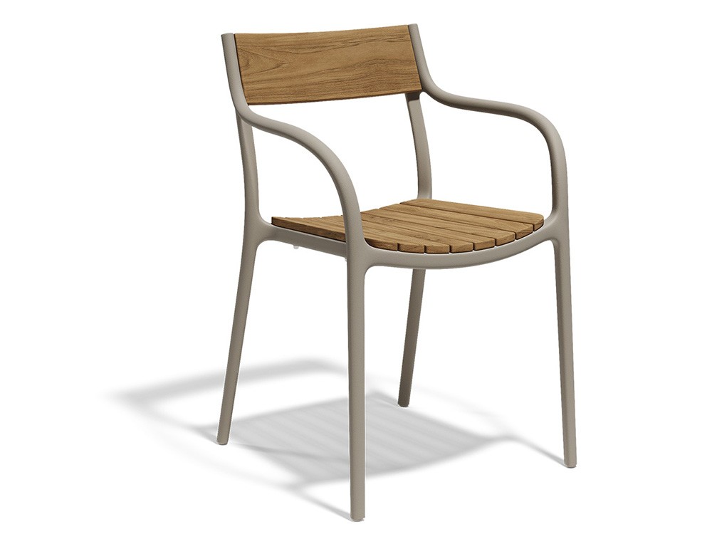 Madison Wood silla apilable para exterior de Vondom