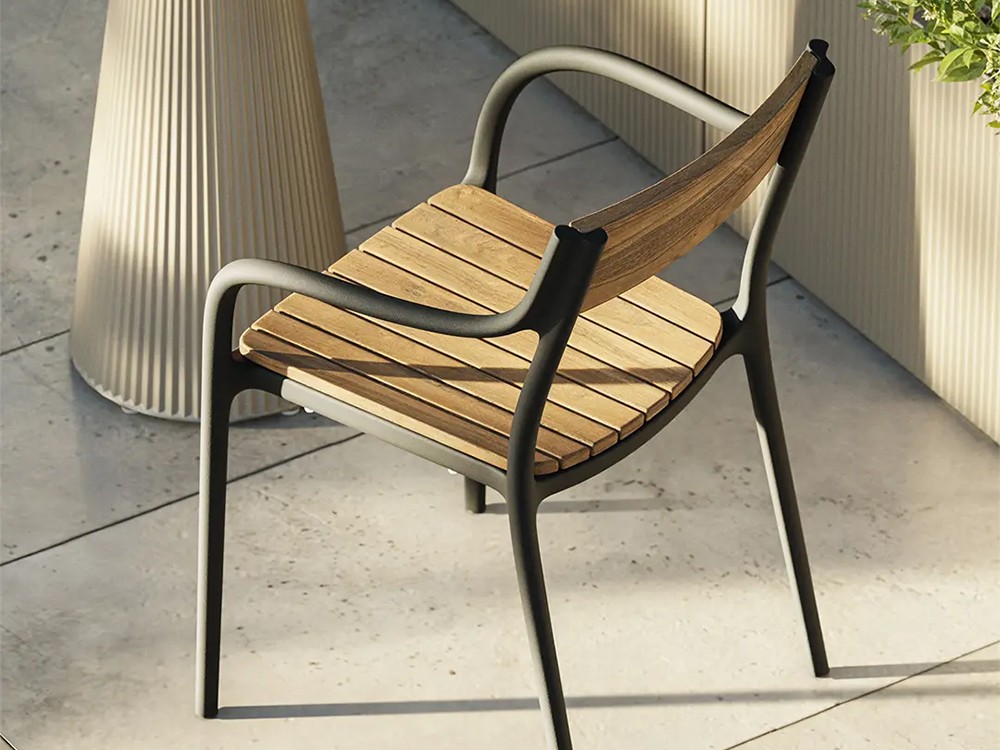 Silla apilable para exterior Madison Wood de Vondom