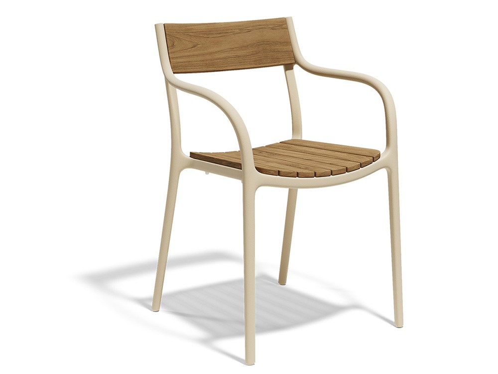 Silla apilable para terraza o jardín Madison Wood de Vondom