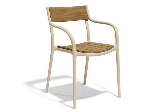Silla apilable para terraza o jardín Madison Wood de Vondom