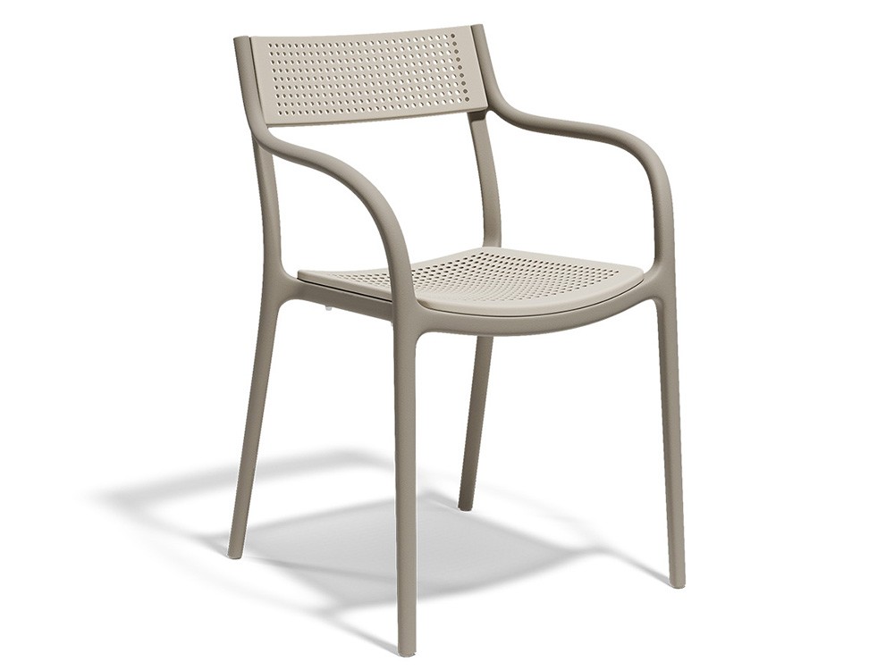 Silla de polipropileno para comedor exterior Madison Dots de Vondom