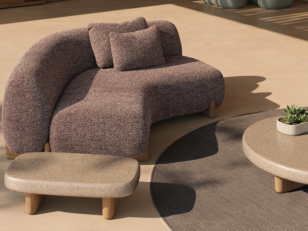 Mesa auxiliar con sobre de cemento para salón exterior Milos de Vondom - 3