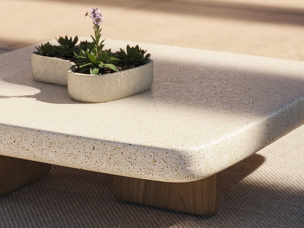 Mesa auxiliar con sobre de cemento para salón exterior Milos de Vondom - 2