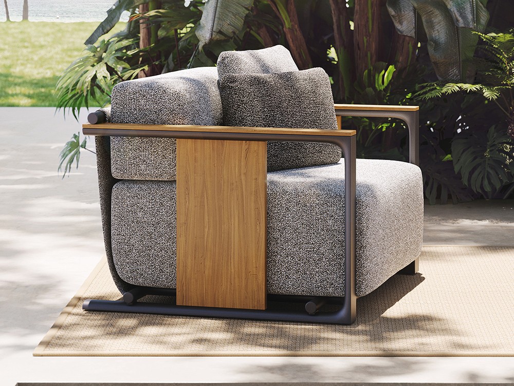 Sillón para salón exterior de aluminio y madera Tulum de Vondom - 1