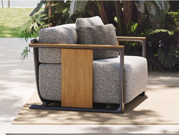 Sillón para salón exterior de aluminio y madera Tulum de Vondom - 1