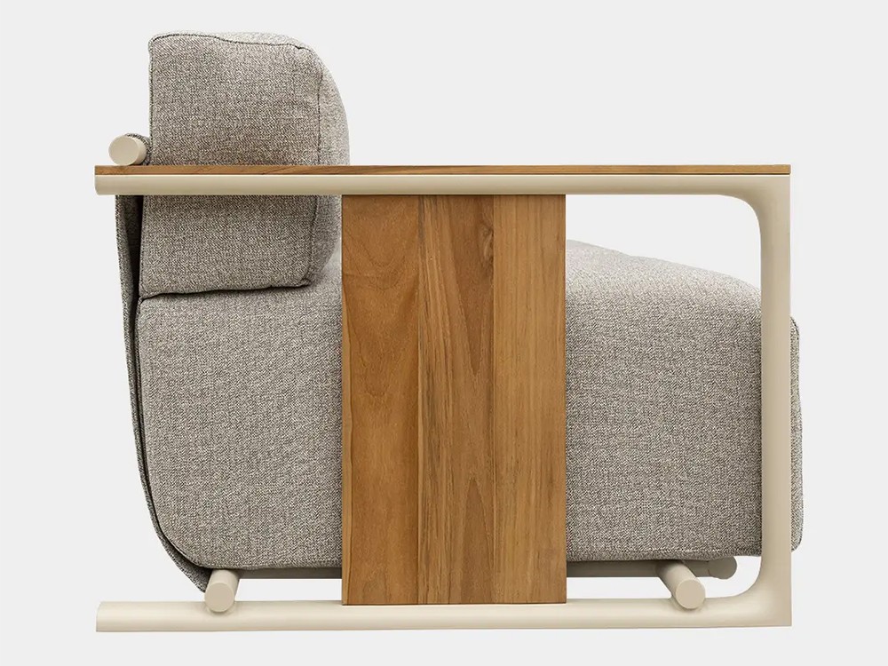 Sillón para salón exterior de aluminio y madera Tulum de Vondom - 6