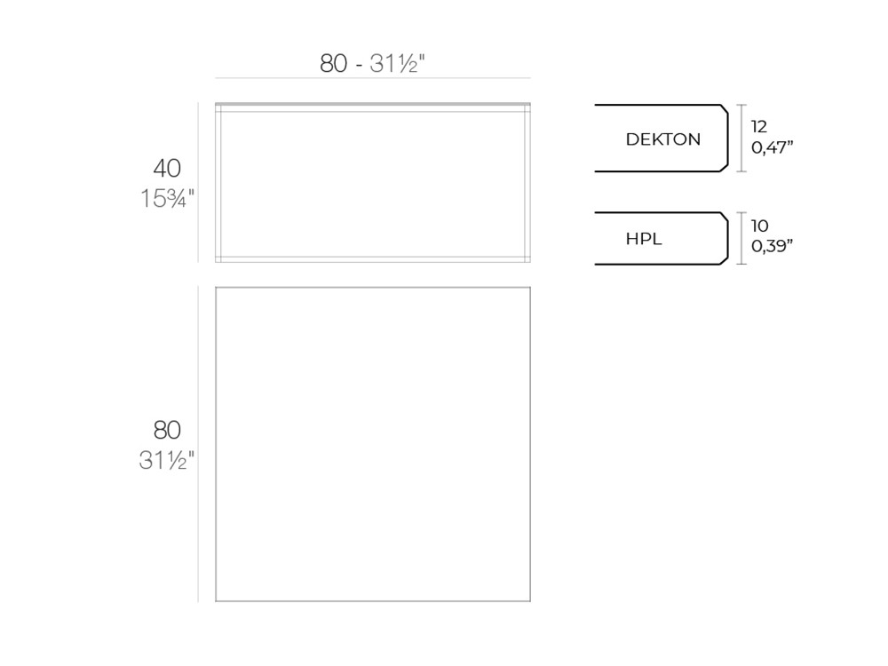 Medidas de la mesa de centro para exterior Suave de Vondom