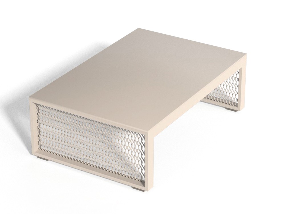 Diseño industrial refinado: mesa The Factory de Vondom con sobre HPL, pensada para resistir a la intemperie