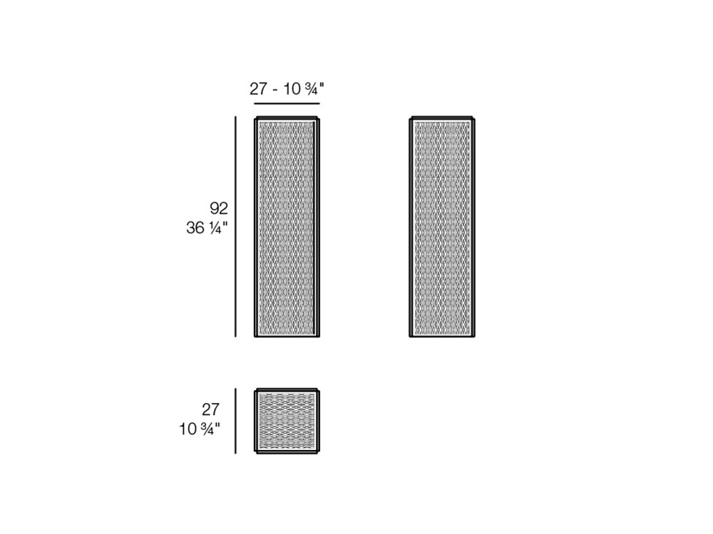 Medidas de la lámpara para exterior led rgbw de la colección The Factory de Vondom