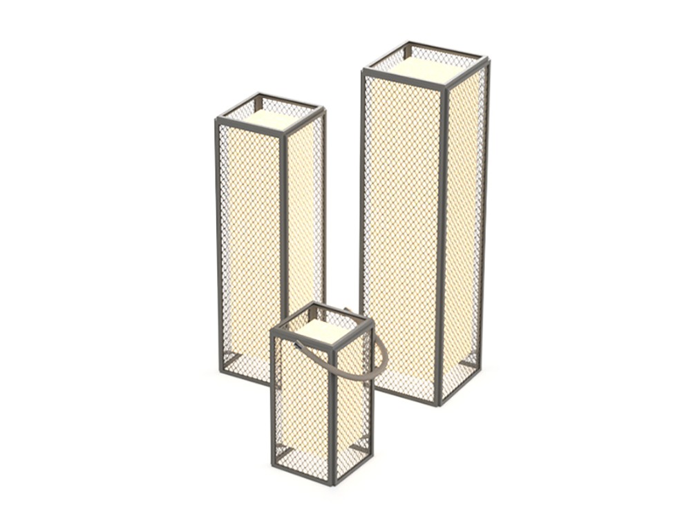 Lámpara exterior The Factory de Vondom, combina diseño industrial y tecnología LED RGBW para crear ambientes únicos.