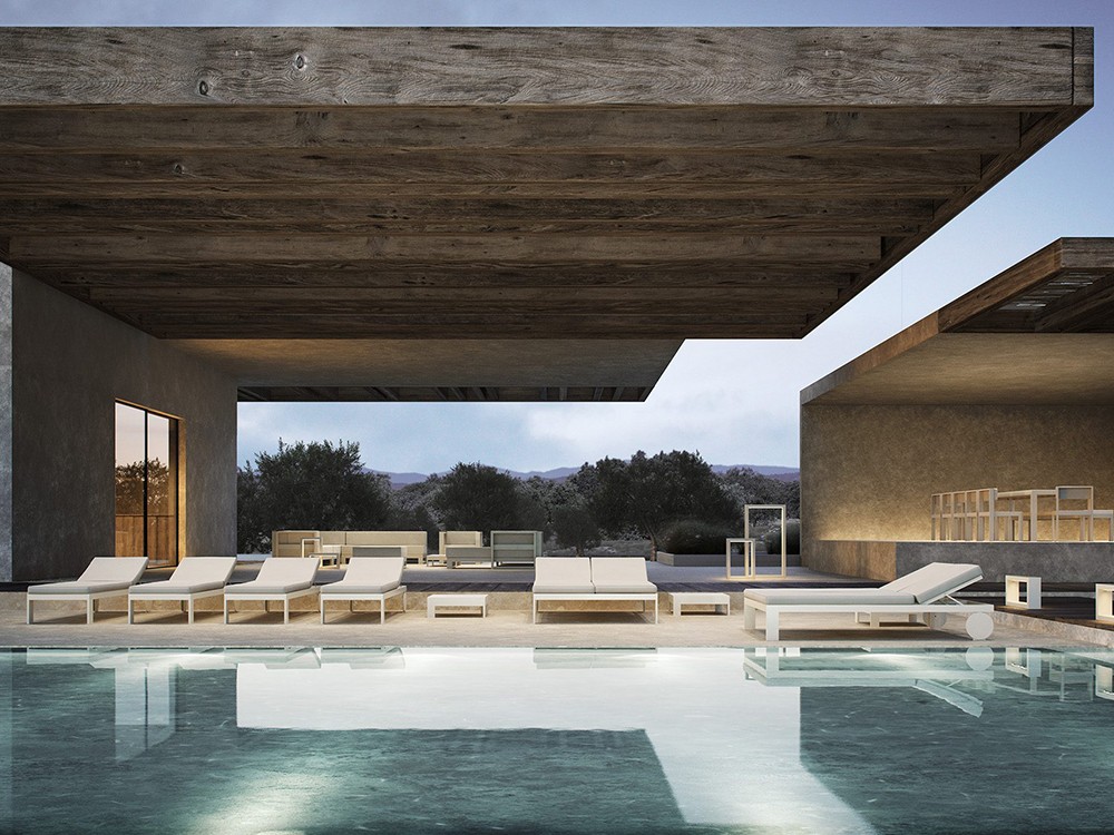 Colección premium para exterior Posdonia de Vondom con estructura de aluminio