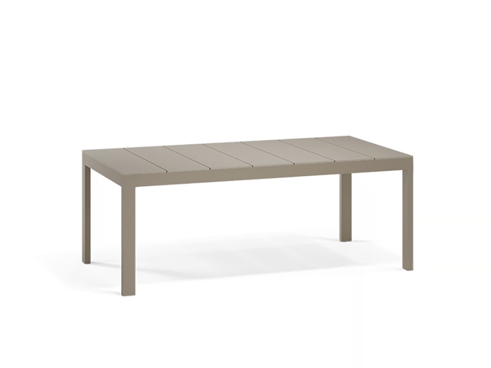 Mesa fija de comedor Posidonia de aluminio epoxy y hpl de Vondom