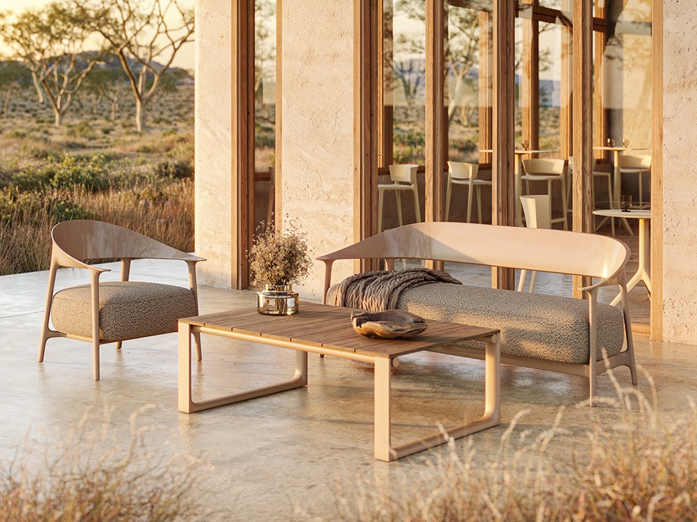 Muebles para salón de polipropileno de la colección África de Vondom