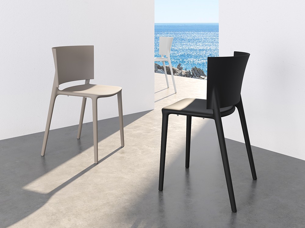 silla en siete colores distintos para tu terraza o jardín o contract África de Vondom