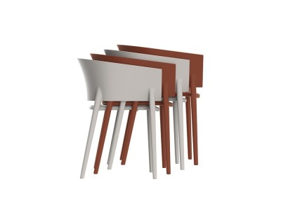 África sillón apilable de comedor de Vondom