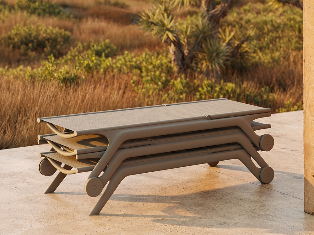 Tumbona apilable de polipropileno África de Vondom