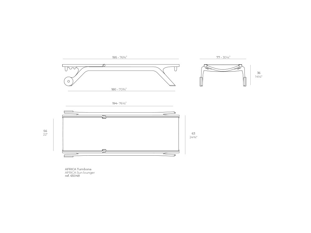 Tumbona apilable África