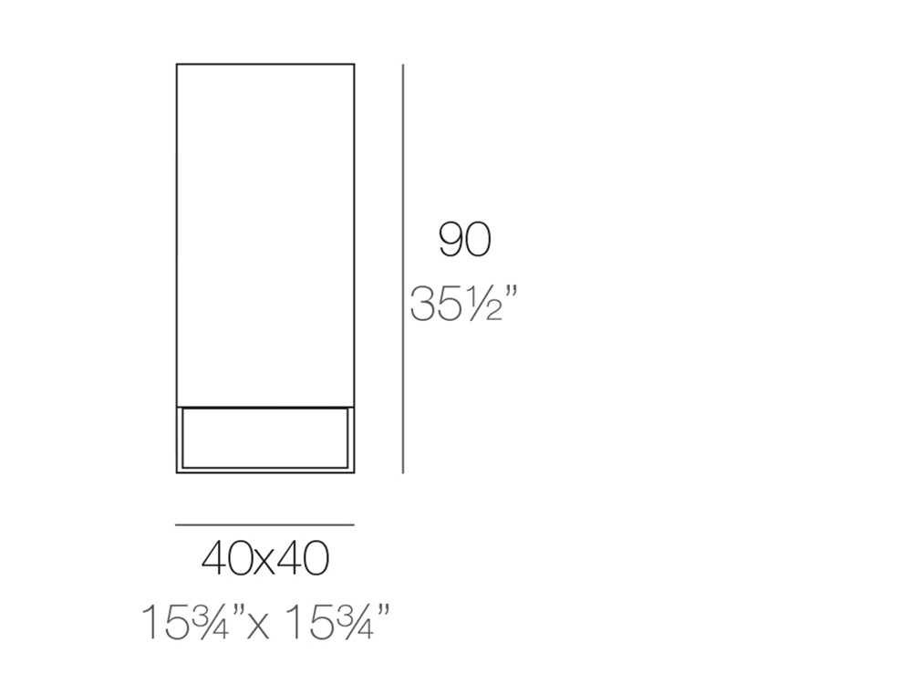 Medidas de la lámpara led con batería Vela de Vondom