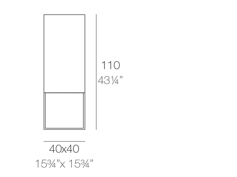 Medidas de la lámpara de diseño de la colección Vela de Vondom