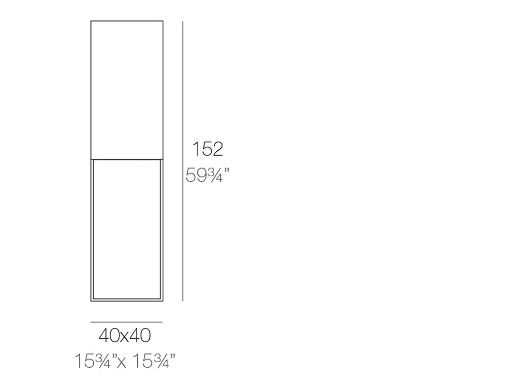 Medidas de la lámpara de pie Vela RGBW de Vondom