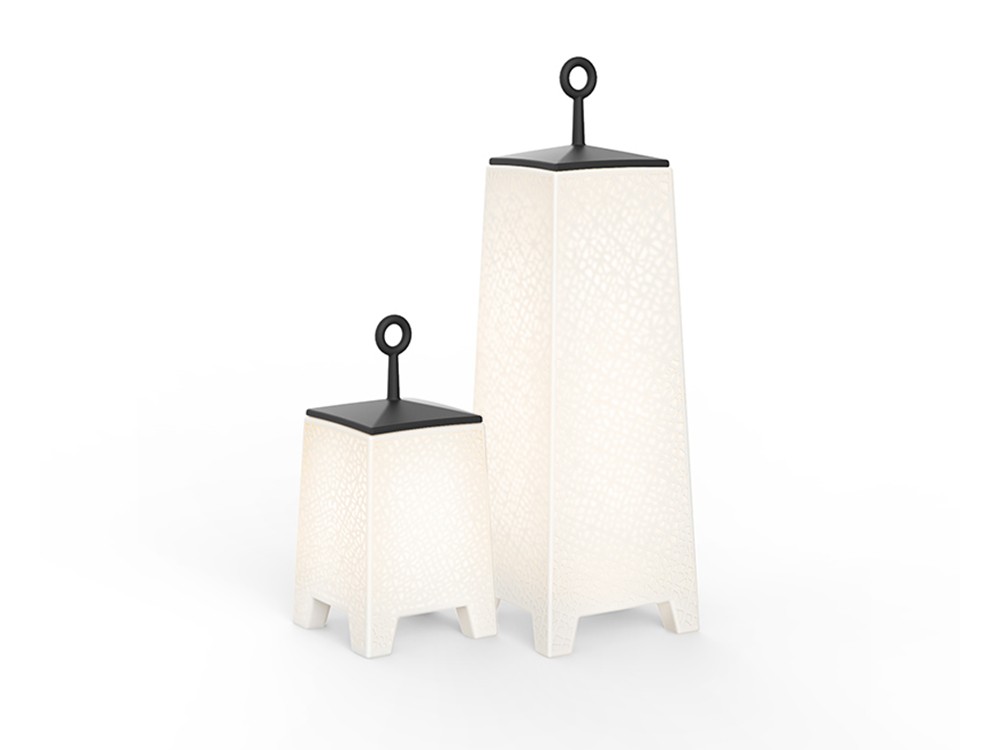 Lámpara Mora de Vondom, diseño de Javier Mariscal con luz LED RGBW y batería recargable.