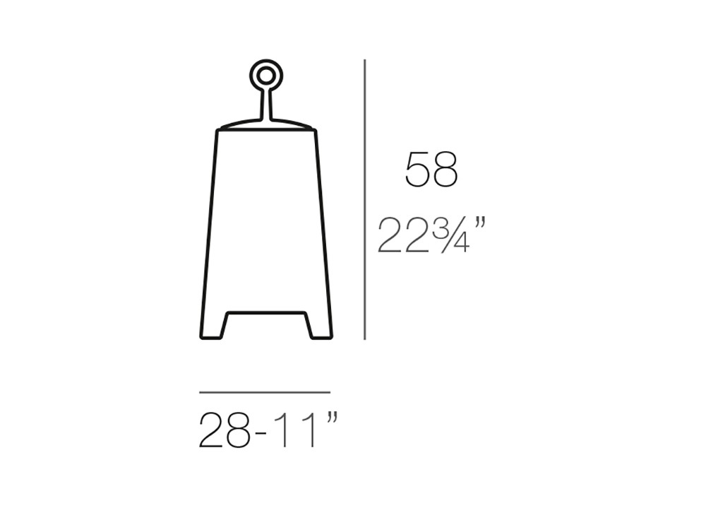Medidas de la lámpara Mora pequeña de Vondom