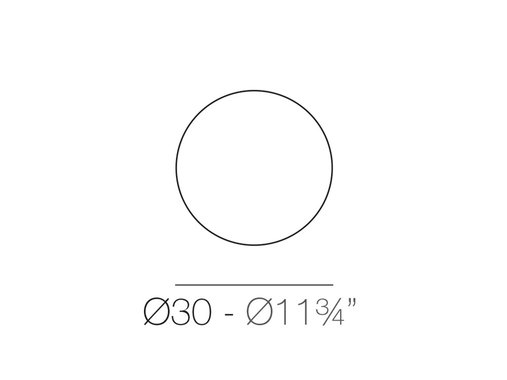 medidas lámpara bubbles de 30cm de Vondom