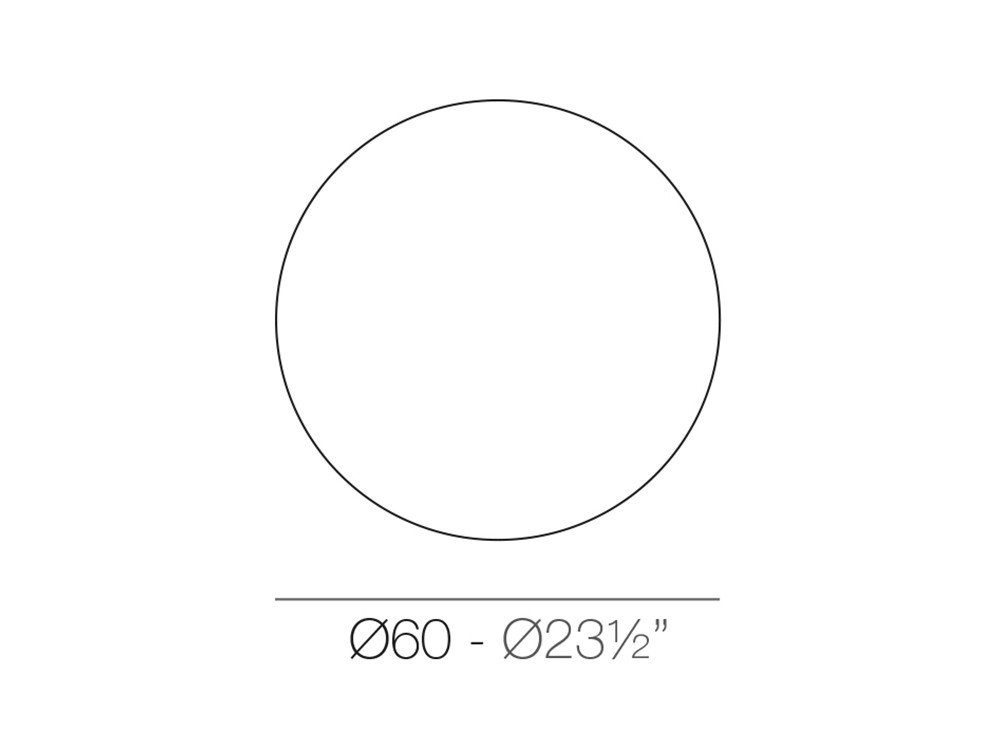 medidas lámpara bubbles para terraza o jardín de 60cm de Vondom