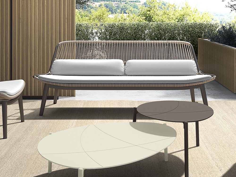 Mesa de centro de aluminio para salón exterior Catona de Joenfa Agua de mar