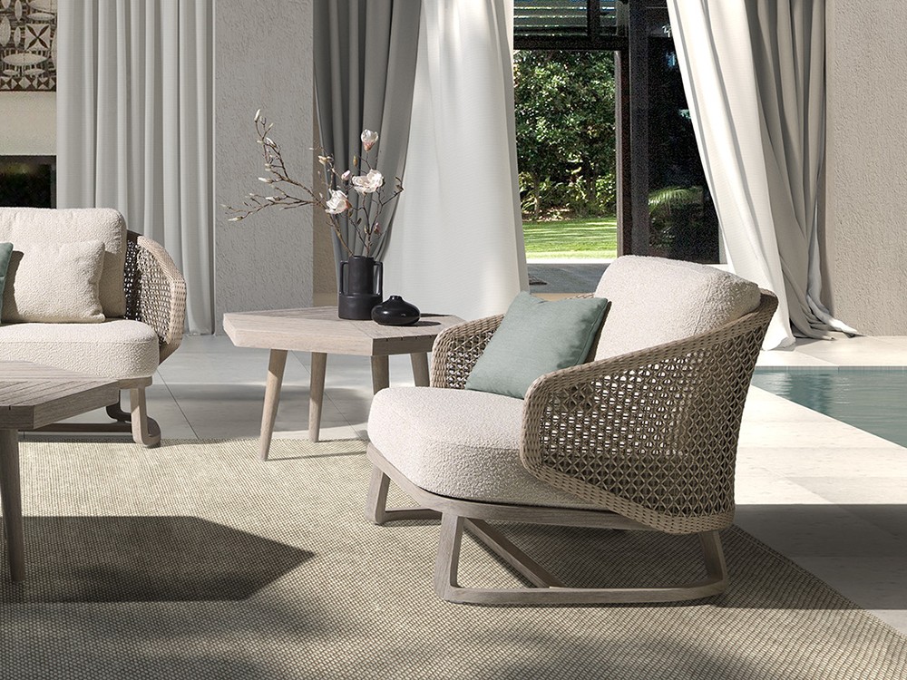 Sillón lounge Santorini de Joenfa. Confort y estilo para tu exterior.