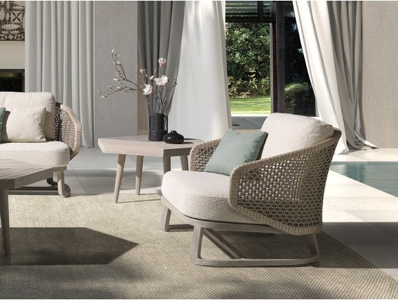 Sillón lounge Santorini de Joenfa. Confort y estilo para tu exterior.