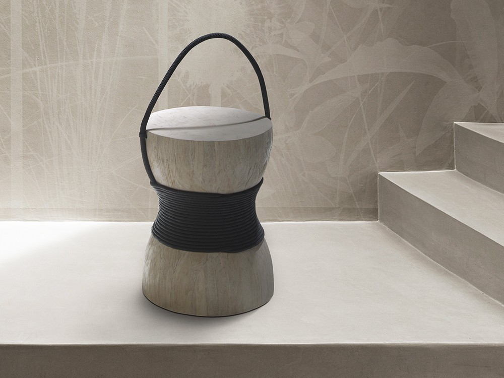 Mesa auxiliar de exterior Santorini