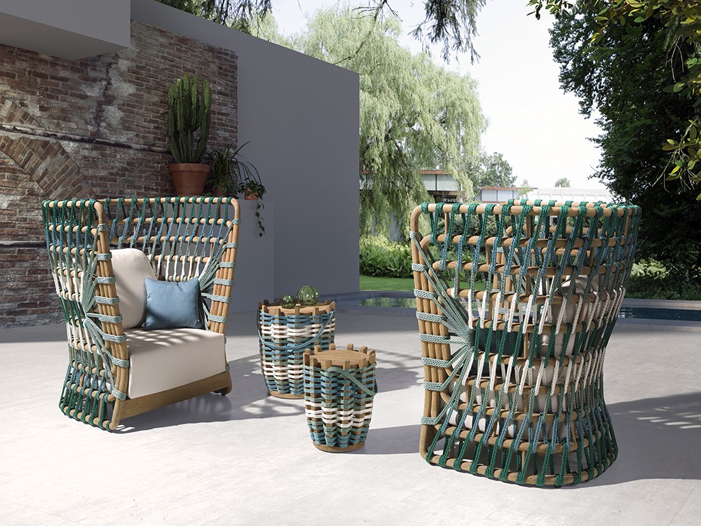 Sillón Auxiliar Snake de Joenfa: Un trono de diseño para tu espacio exterior.