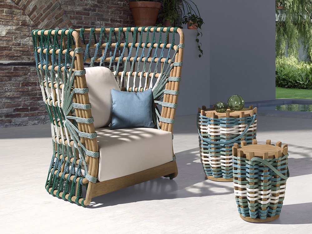 Imponente y natural: Teaca rústica y trenzado de cuerda artesanal