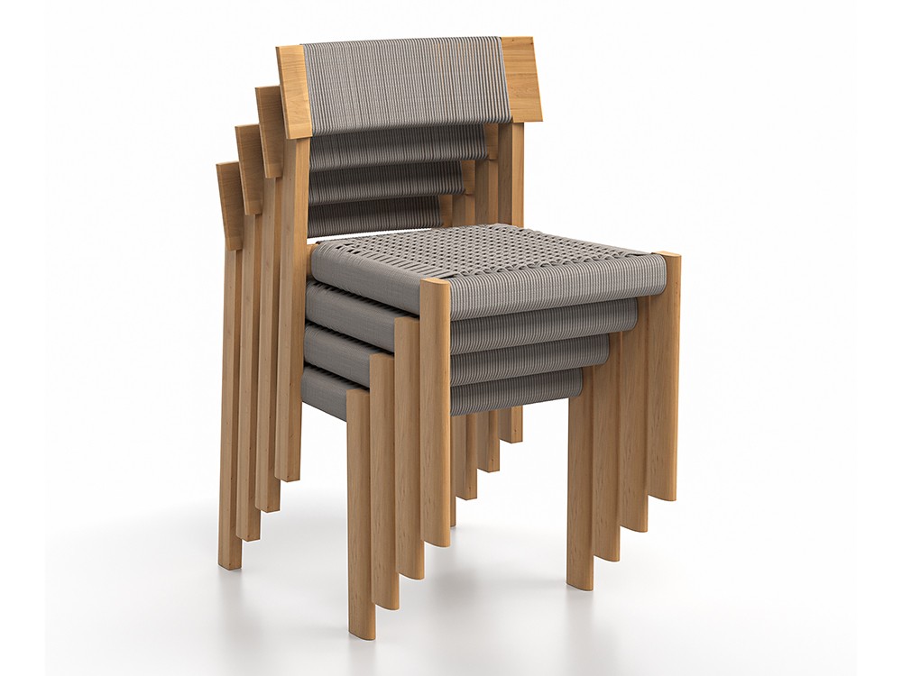 Silla apilable de exterior Olma SKLD Studio